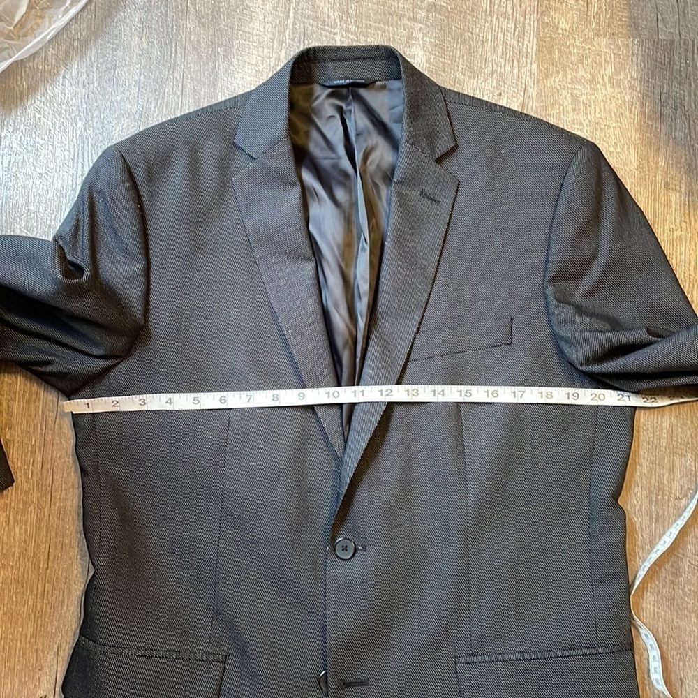 Marc Anthony Modern Fit Black White Dot Silk Wool Blend Blazer size 40R - Picture 16 of 16